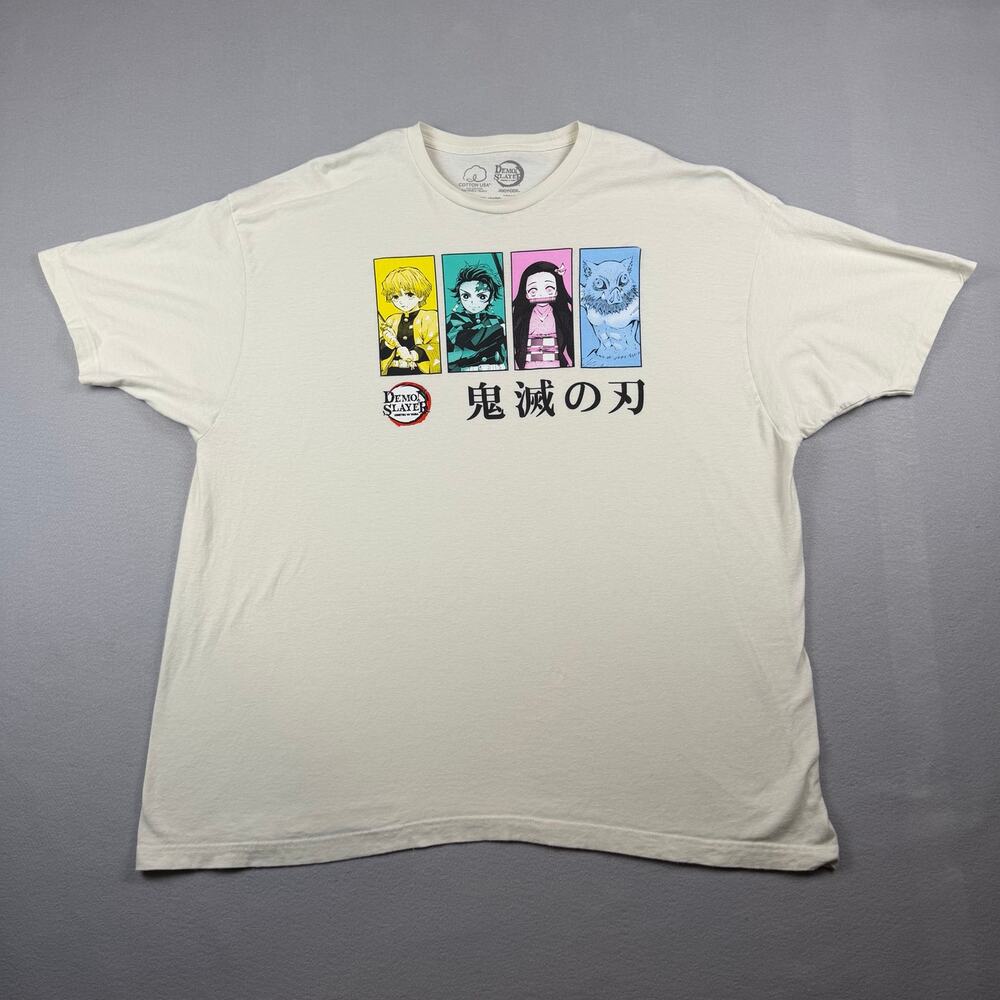 Demon Slayer Anime Graphic T-Shirt 3XL White